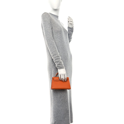 Hermes Epsom Mini Kelly Sellier 20 Orange 3 of 10