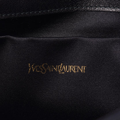 Saint Laurent Calfskin Monogram Large Belle De Jour Clutch Black 6 of 8