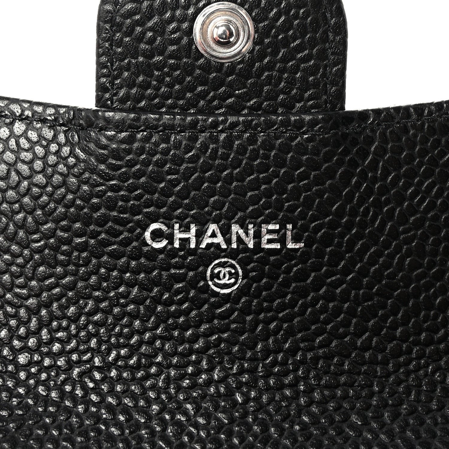 Chanel Caviar Quilted Flap Card Holder Wallet Black Black 6 of 8