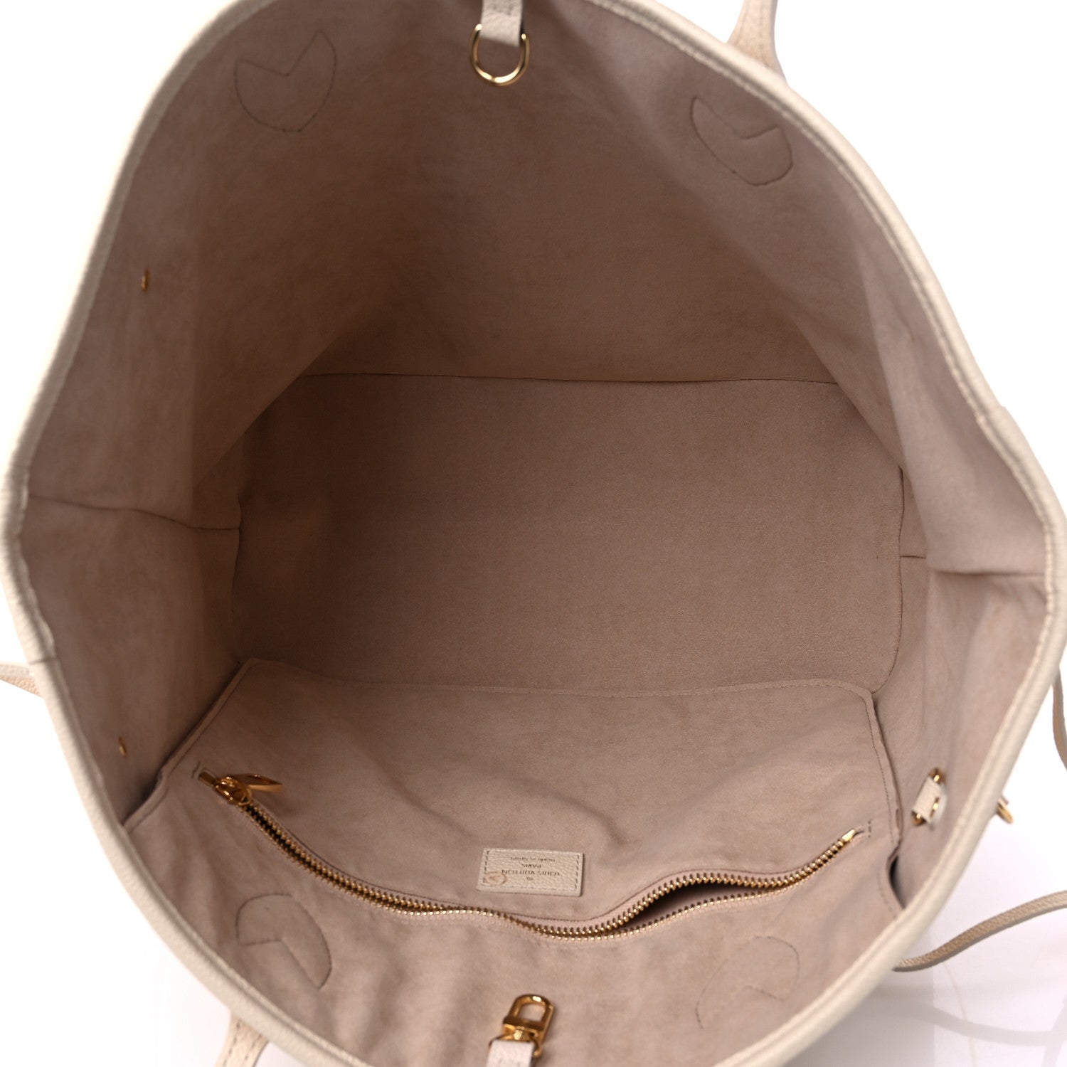 Louis Vuitton Empreinte Monogram Giant Neverfull MM Creme Rose Trianon 6 of 9