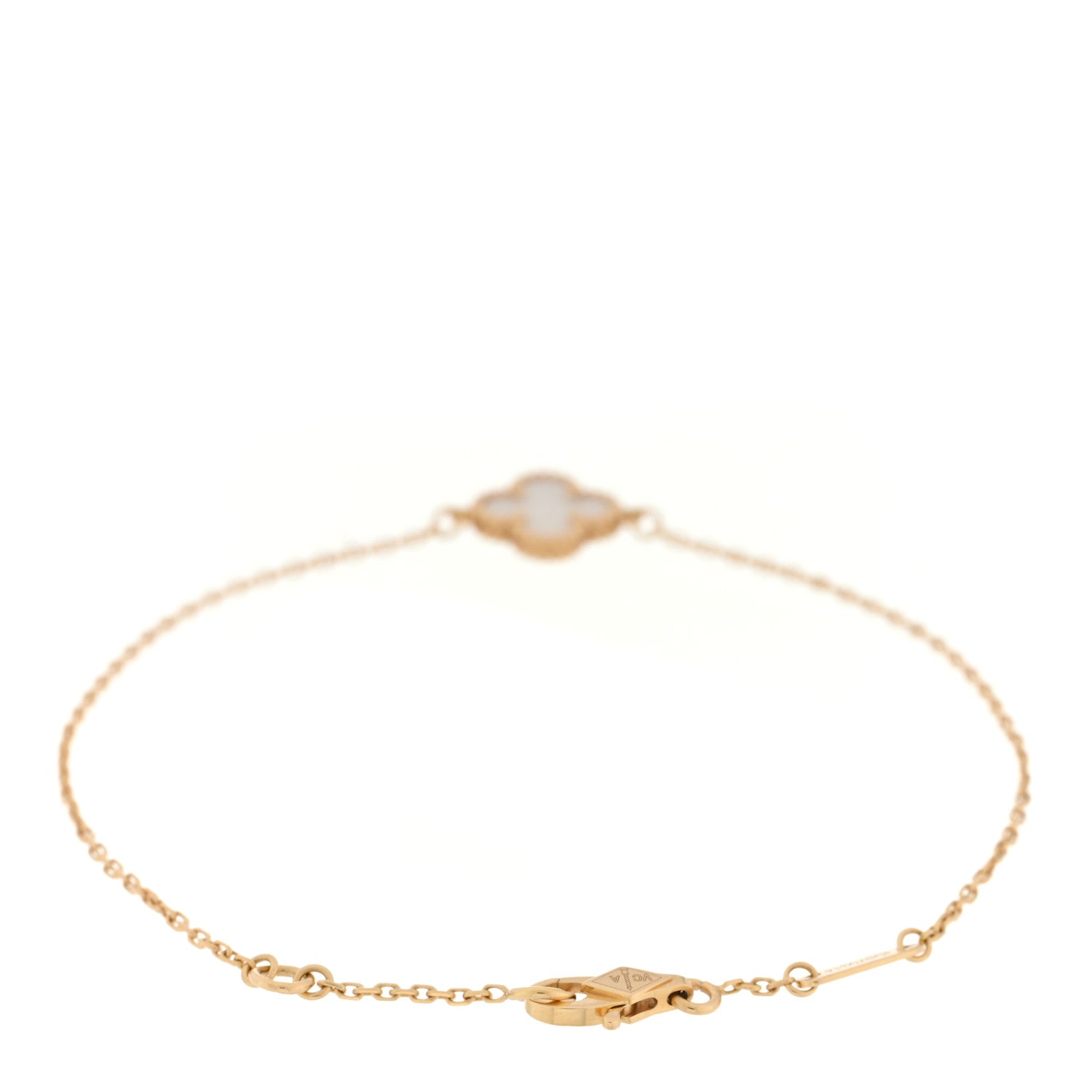 Van Cleef & Arpels 18K Yellow Gold Mother of Pearl Sweet Alhambra Bracelet 2 of 3