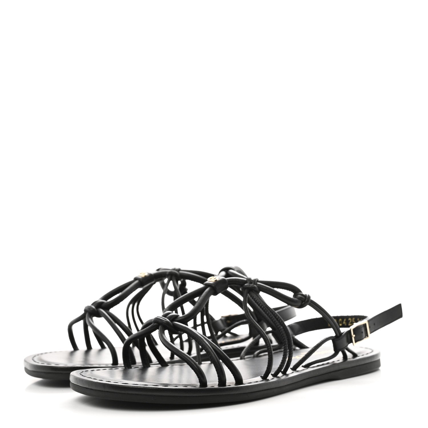 Christian Dior Lambskin Dioriviera D-Sand Sandals 36 Black 4 of 10