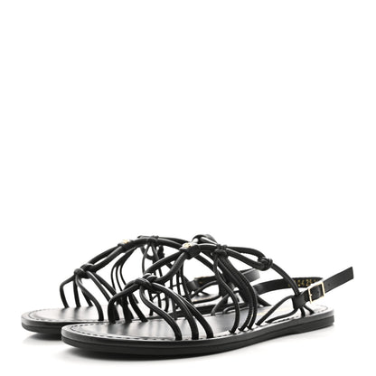Christian Dior Lambskin Dioriviera D-Sand Sandals 36 Black 4 of 10