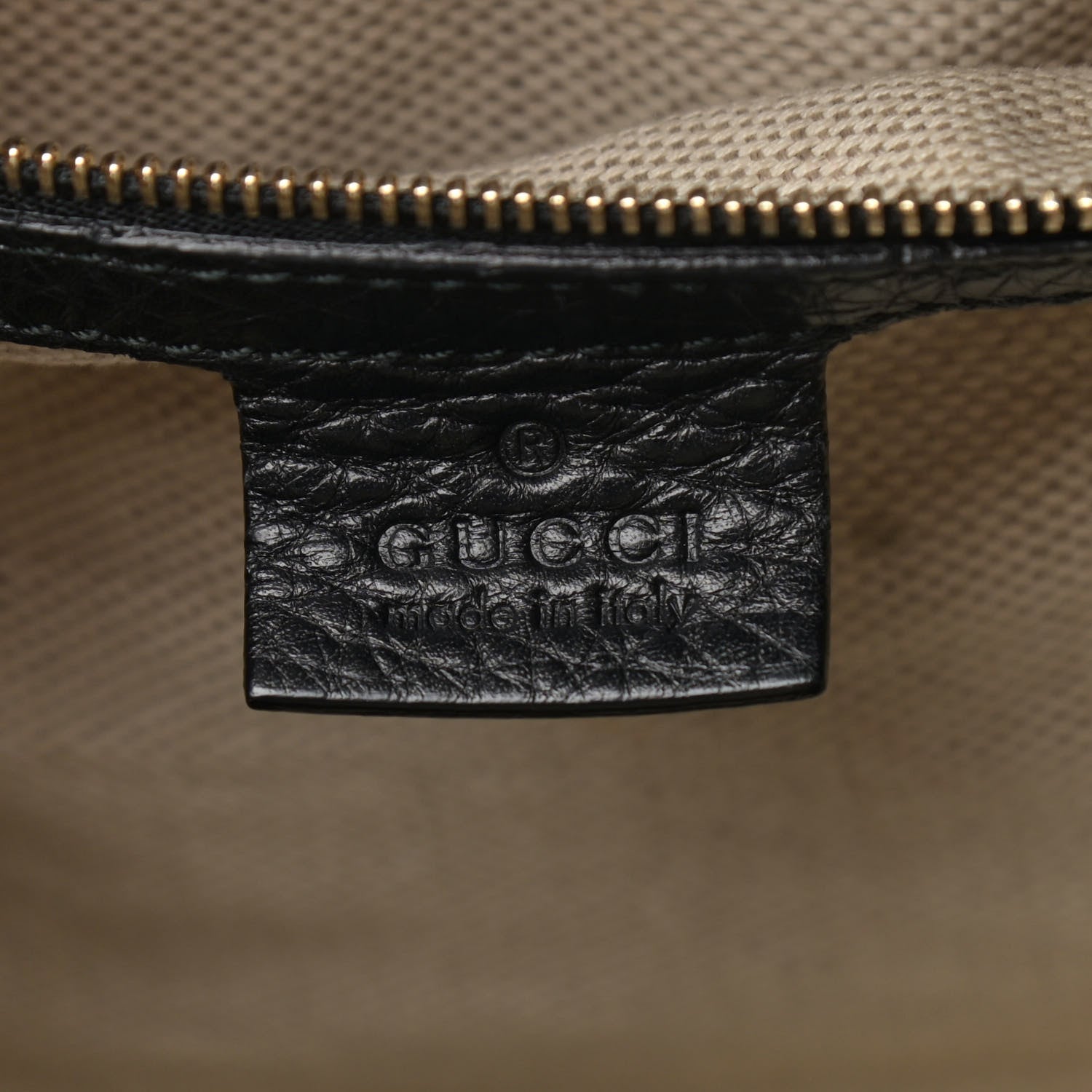 Gucci Pebbled Calfskin Medium Soho Boston Black 6 of 17