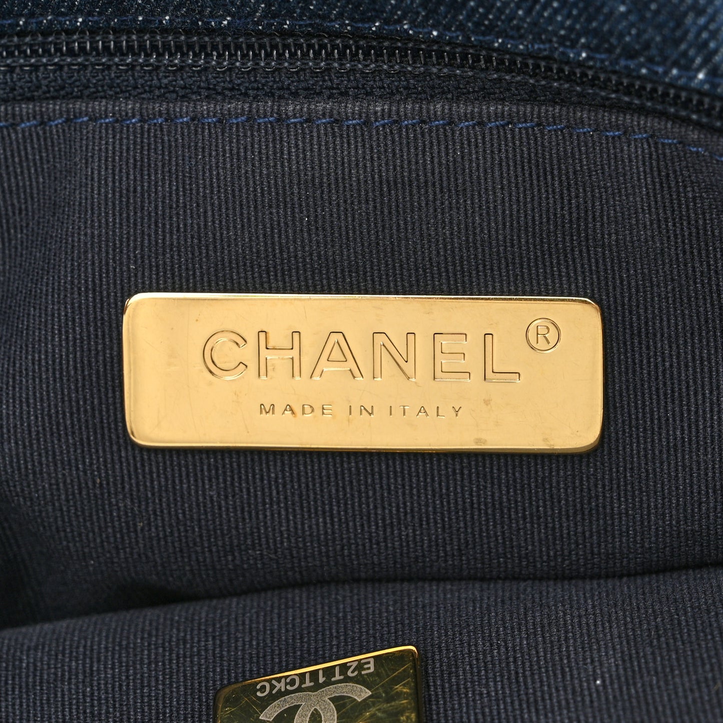 Denim Quilted Medium Chanel 19 Flap Blue