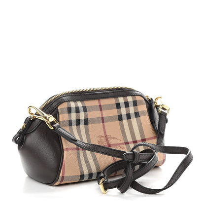 Burberry Haymarket Check Mini Blaze Crossbody Bag Chocolate 3 of 10