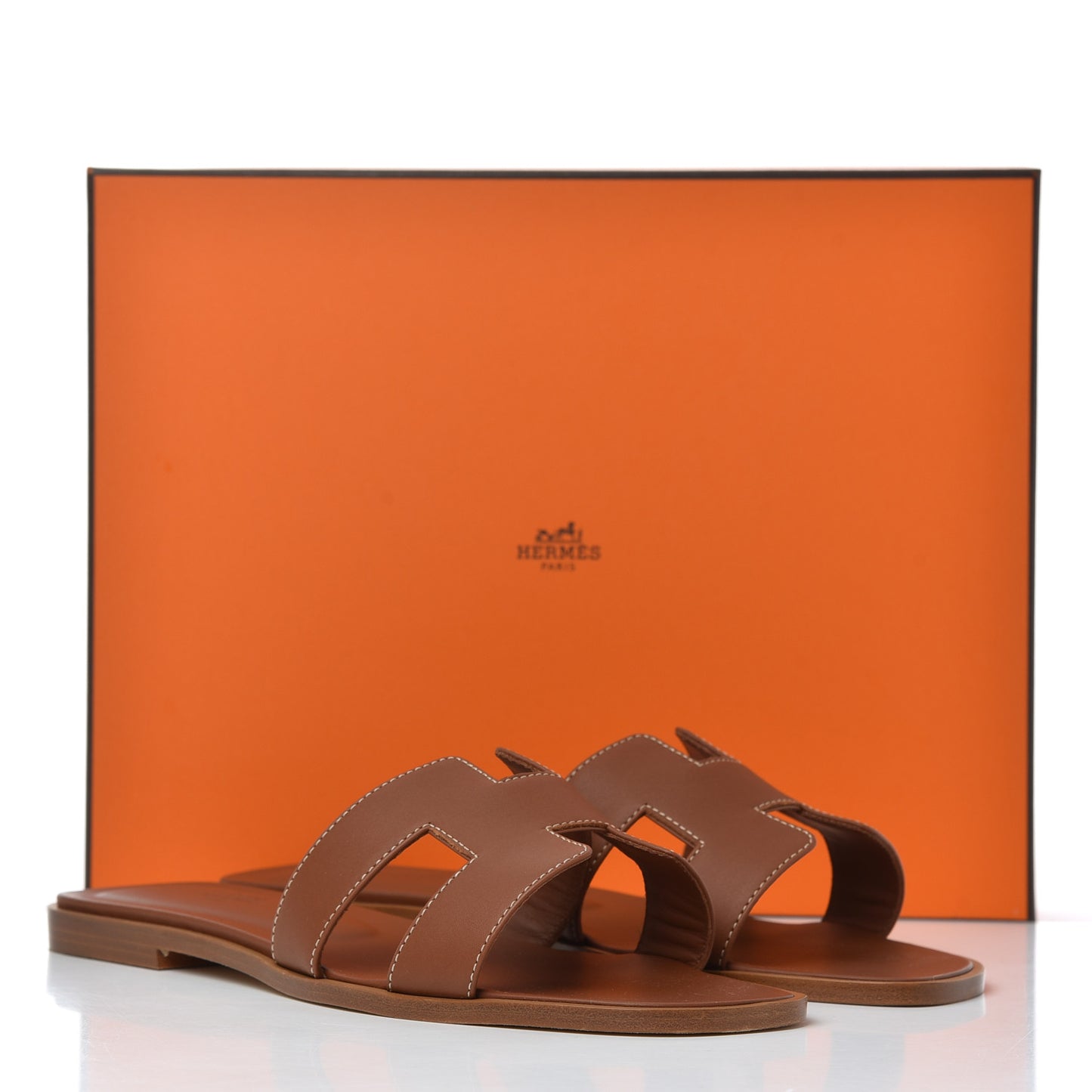 Box Calfskin Oran Sandals 39 Gold