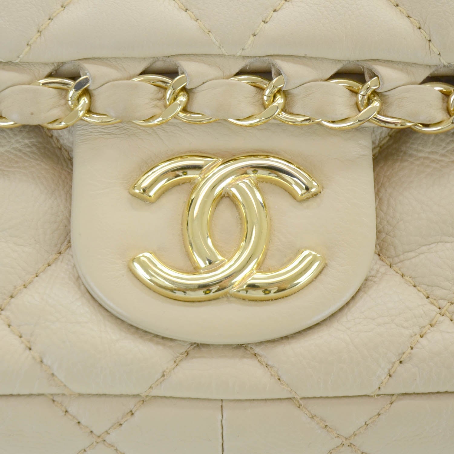 Chanel Lambskin Quilted Chain Me Flap Beige 7 of 11
