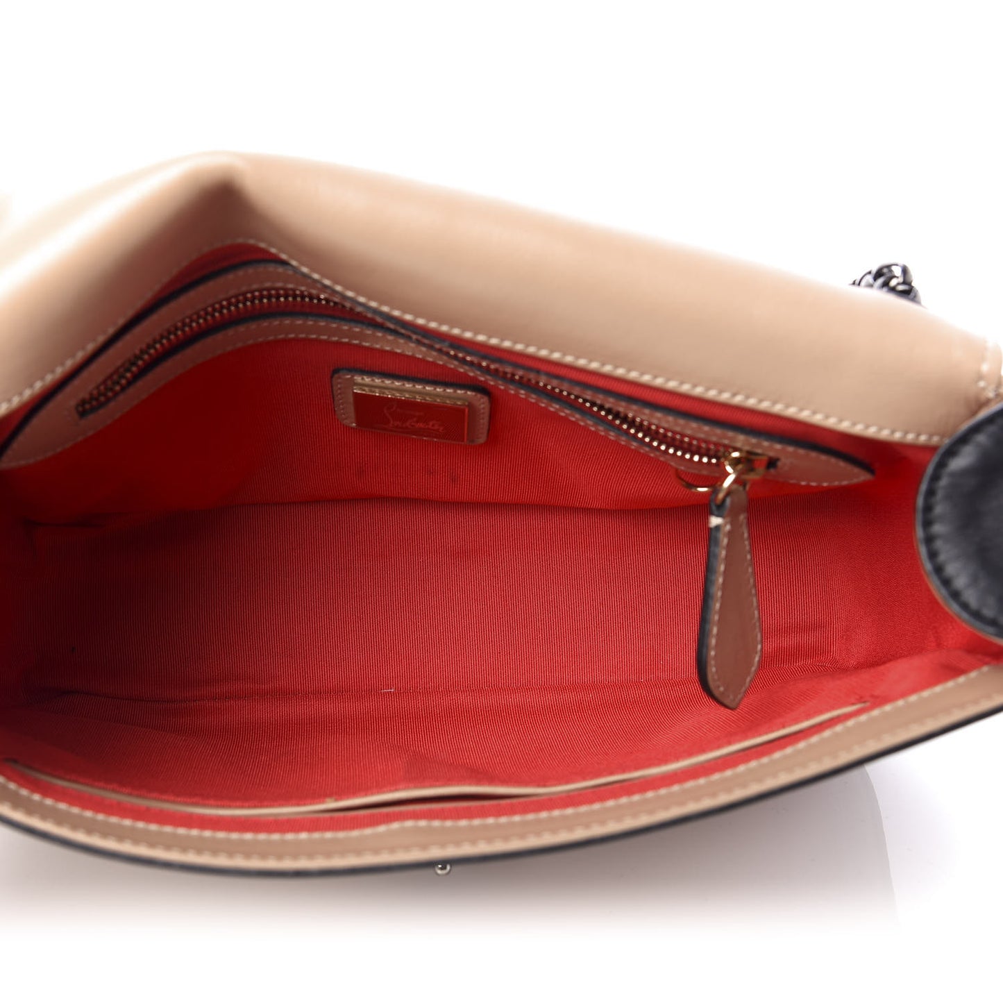 Soft Calfskin Small Sweety Charity Shoulder Bag Nude Black