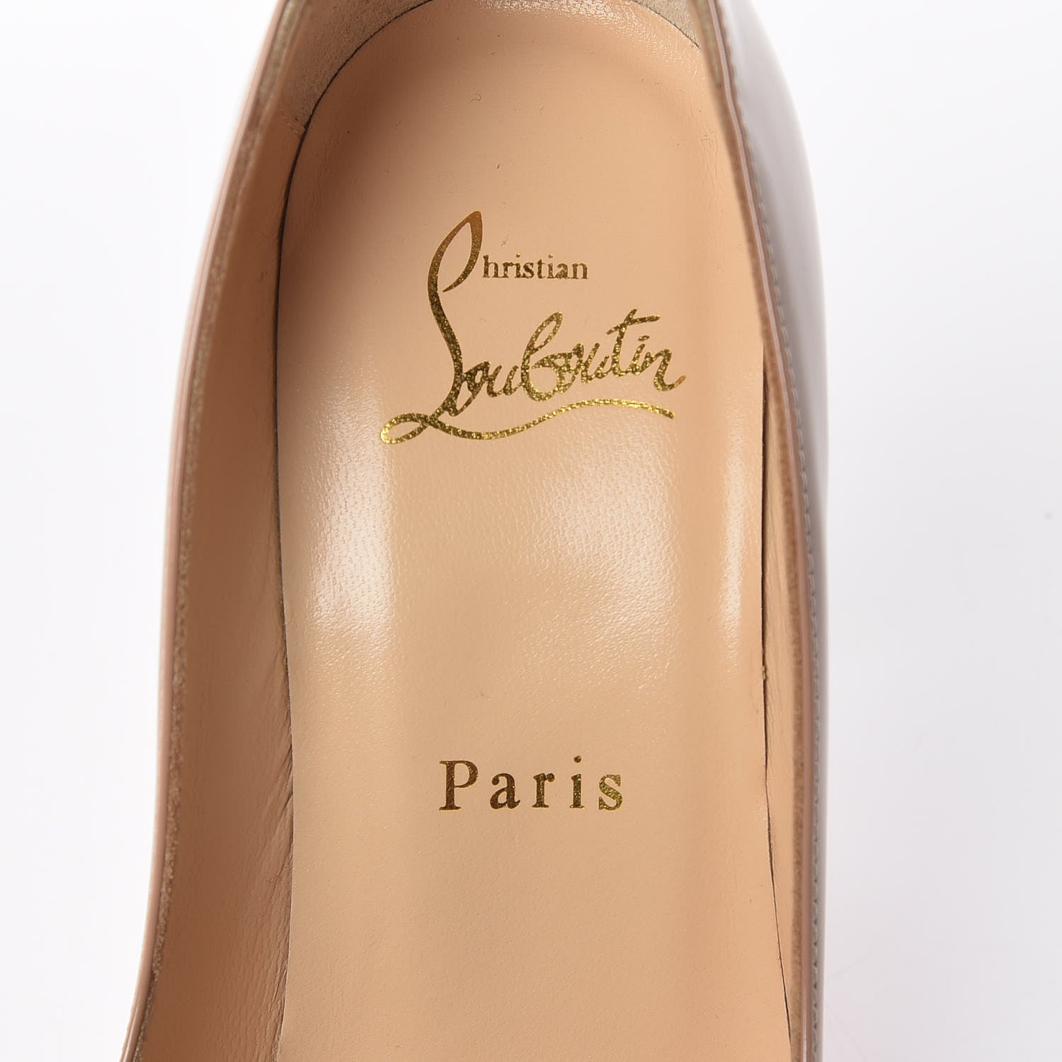 Christian Louboutin Patent Fifille 100 Pumps 36 Nude 7 of 9