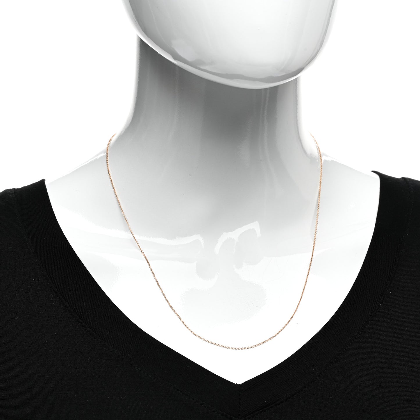 18K Rose Gold Chain Necklace 16"