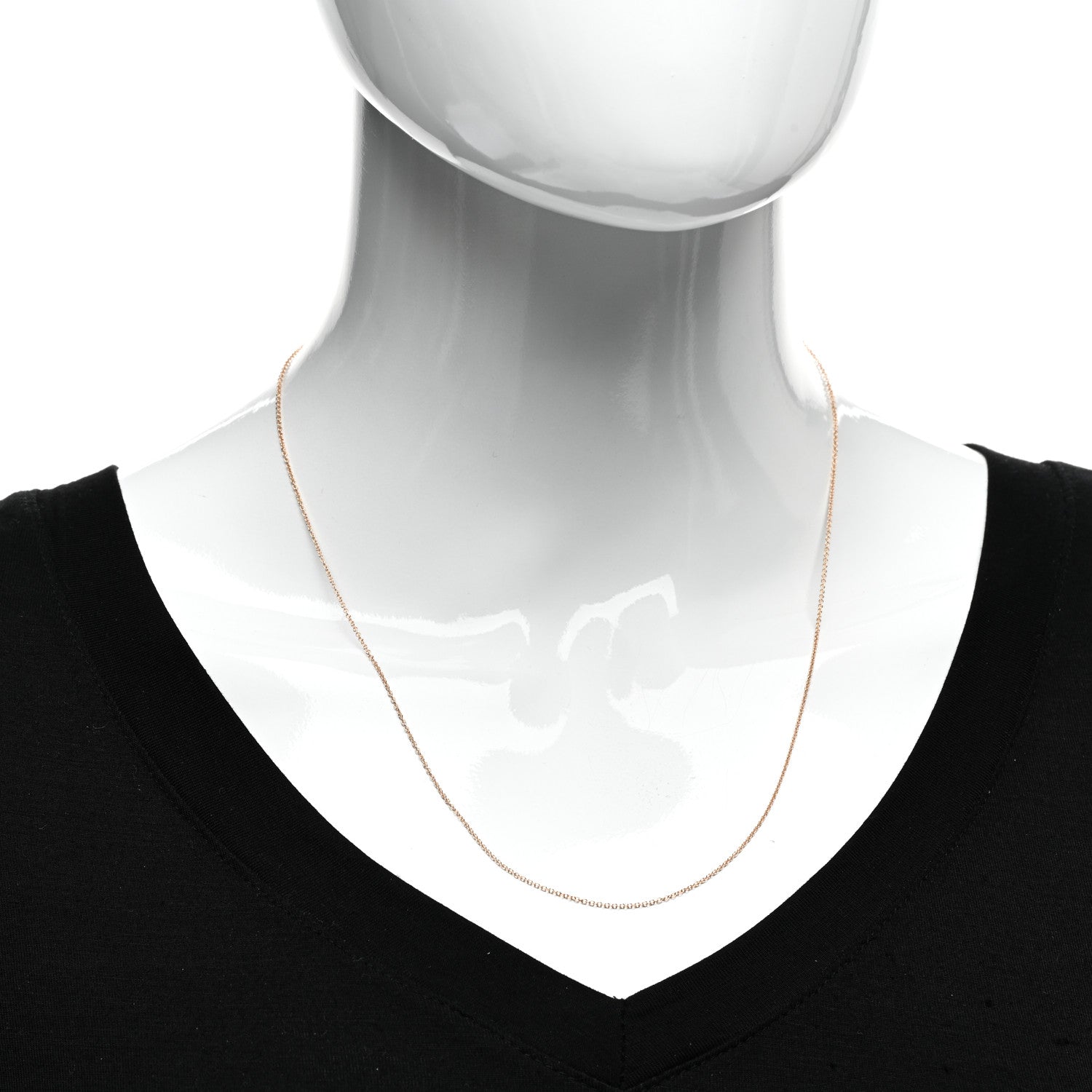 Tiffany 18K Rose Gold Chain Necklace 16" 2 of 4
