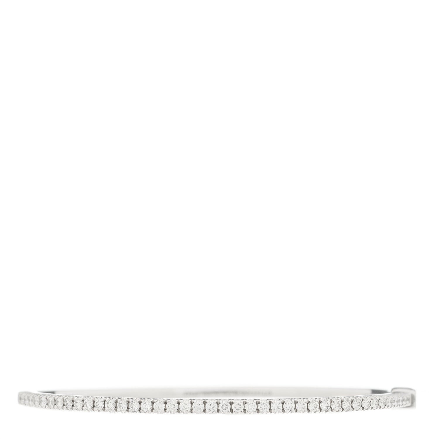 Tiffany 18K White Gold Diamond Metro Bangle Bracelet 1 of 3