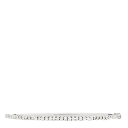 Tiffany 18K White Gold Diamond Metro Bangle Bracelet 1 of 3