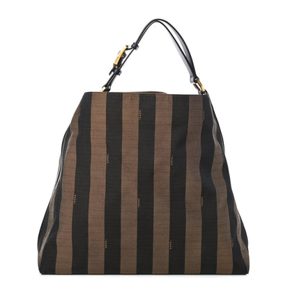 Fendi Pequin Vitello Large Hobo Tobacco Petrolio 1 of 5
