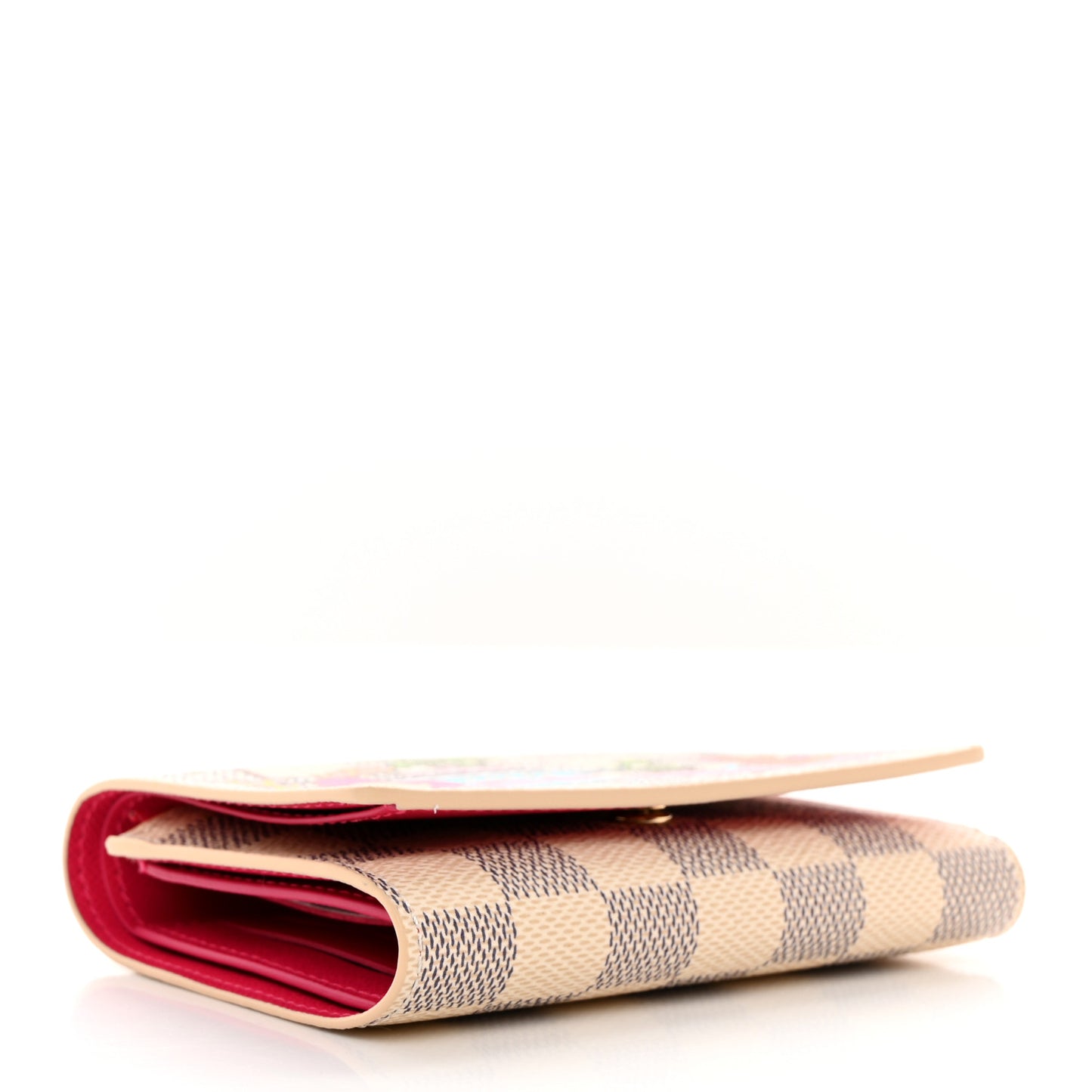 Damier Azur 2021 Christmas Animation Hollywood Victorine Wallet Fuchsia