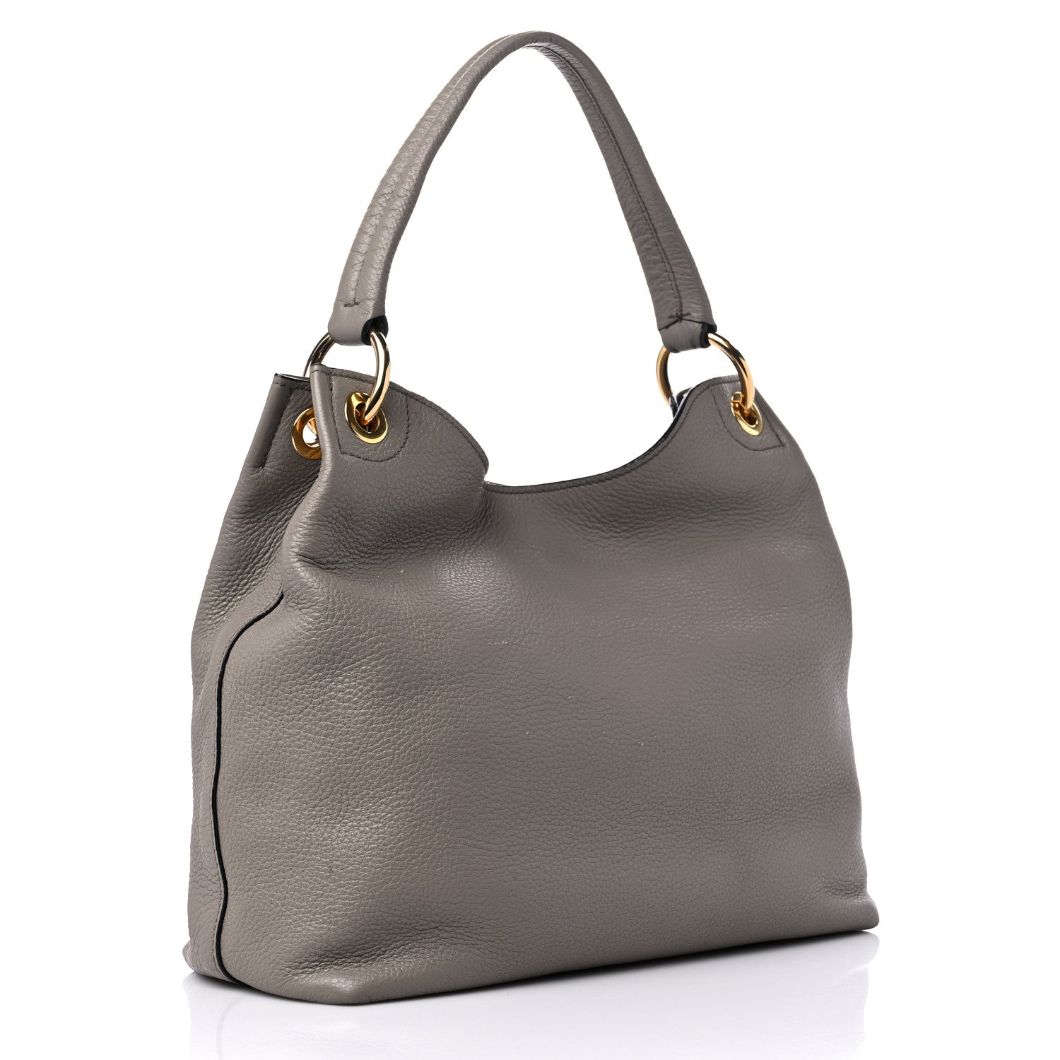 Prada Vitello Phenix Logo Hobo Argilla 3 of 13