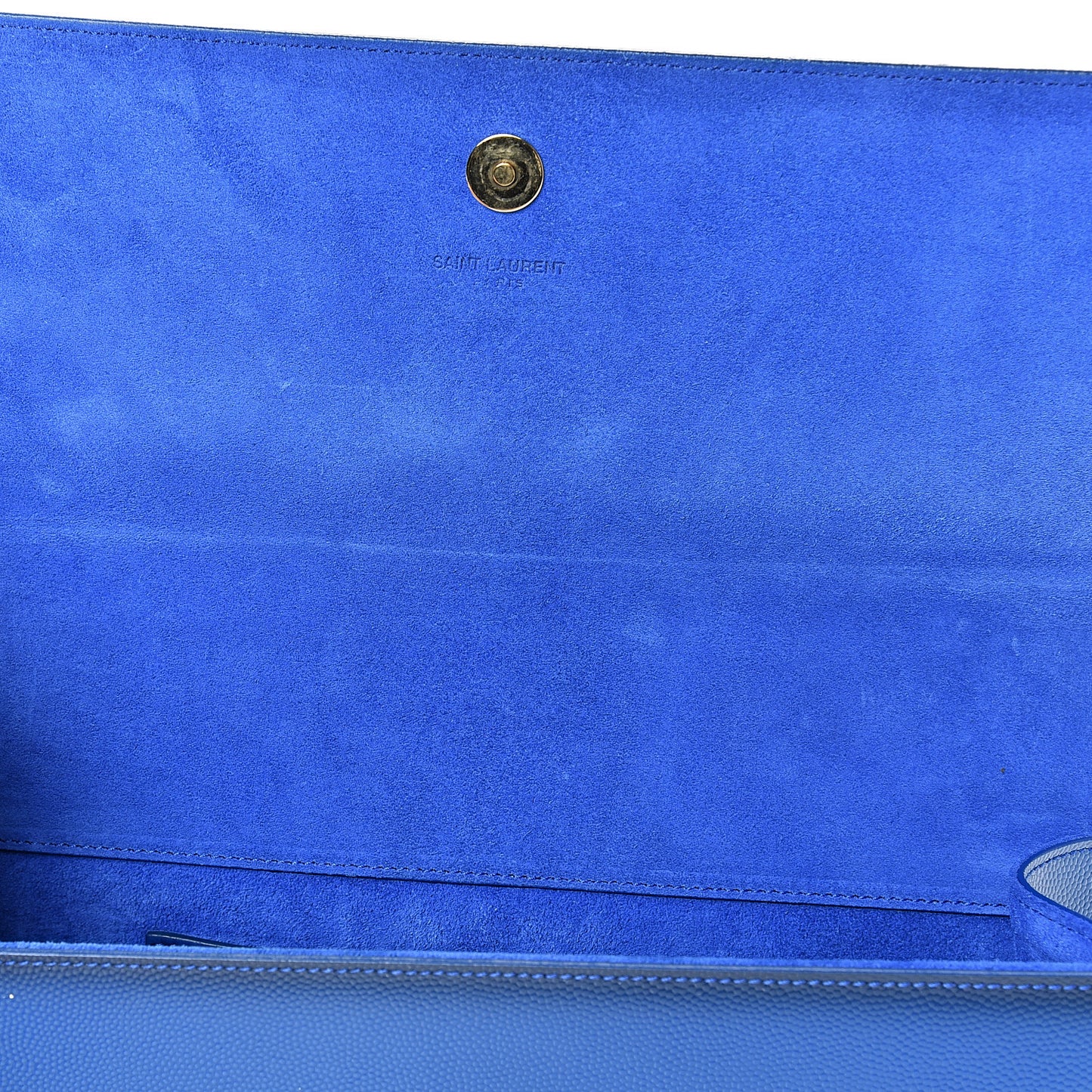 Grain De Poudre Classic Monogram Cassandre Clutch Royal Blue