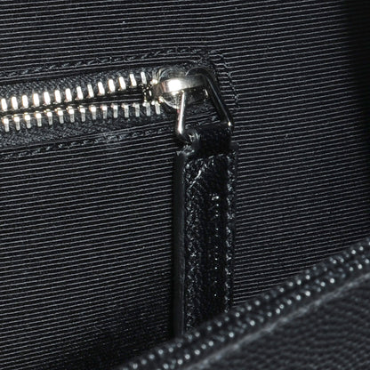 Saint Laurent Grain de Poudre Matelasse Studded Large Monogram Satchel Black 9 of 9
