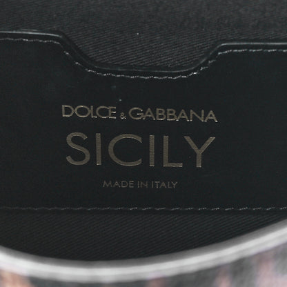 Dolce & Gabbana Dauphine Leopard Print Mini Miss Sicily Satchel Black 5 of 10