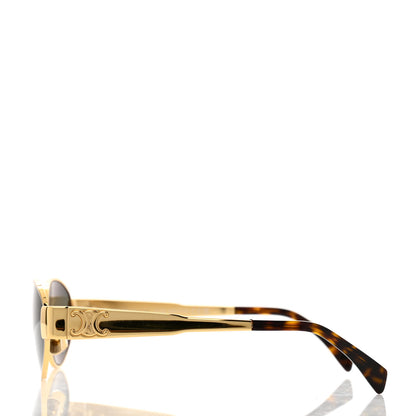 Celine Metal Triomphe 01 Sunglasses CL40235U Gold Green 3 of 7