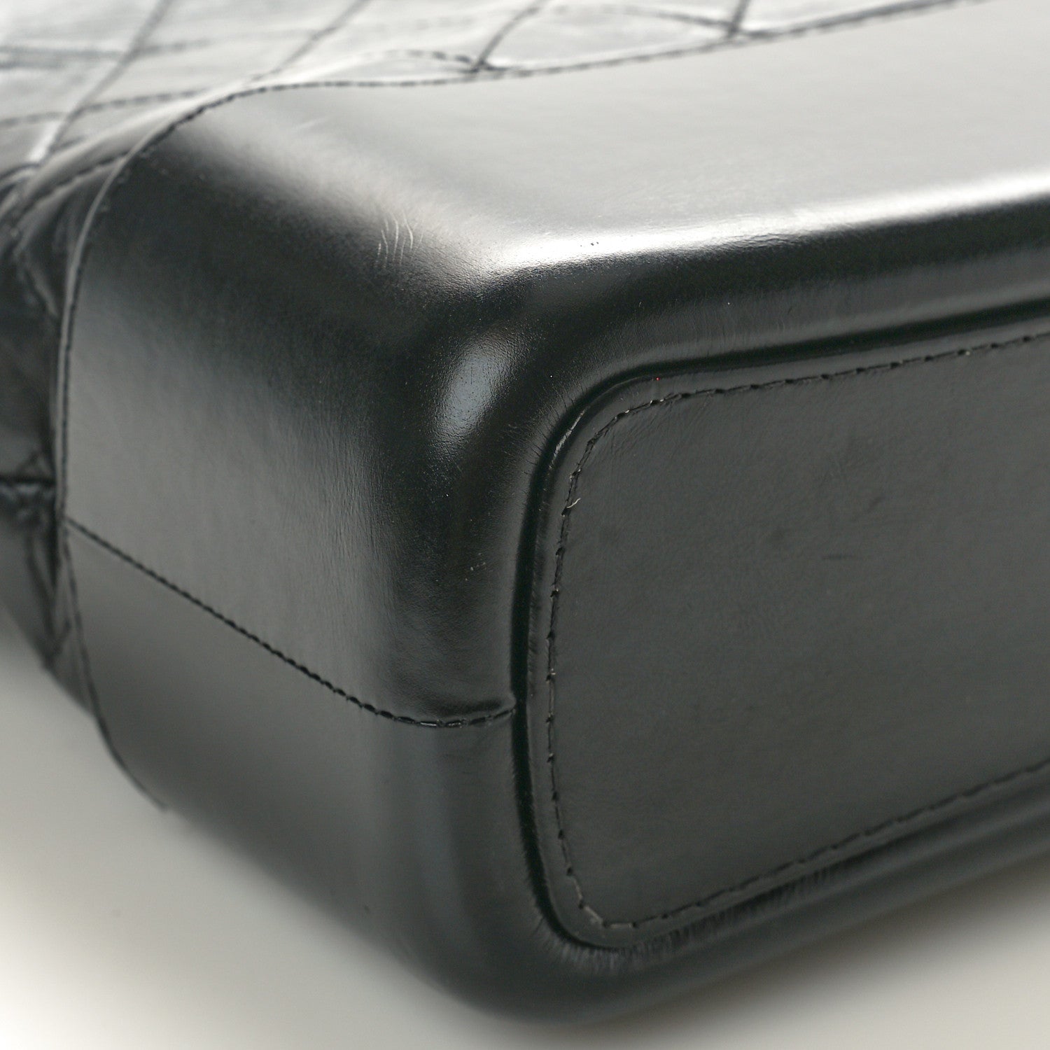 Chanel Aged Smooth Calfskin Quilted Medium Gabrielle Logo Hobo Black 10 of 11