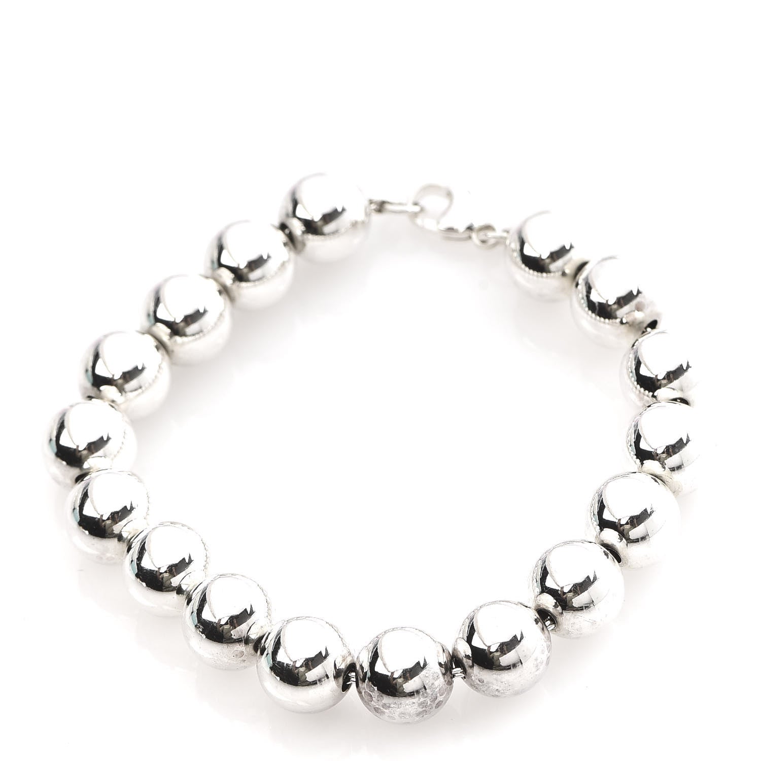 Tiffany Sterling Silver 10mm HardWear Ball Bracelet 1 of 6