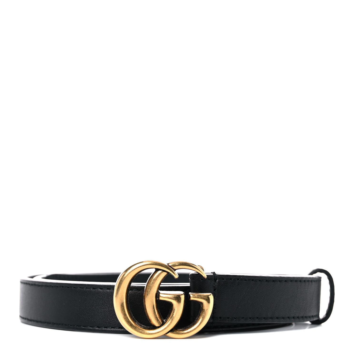 Gucci Calfskin Double G 20mm Belt 90 36 Black 1 of 7