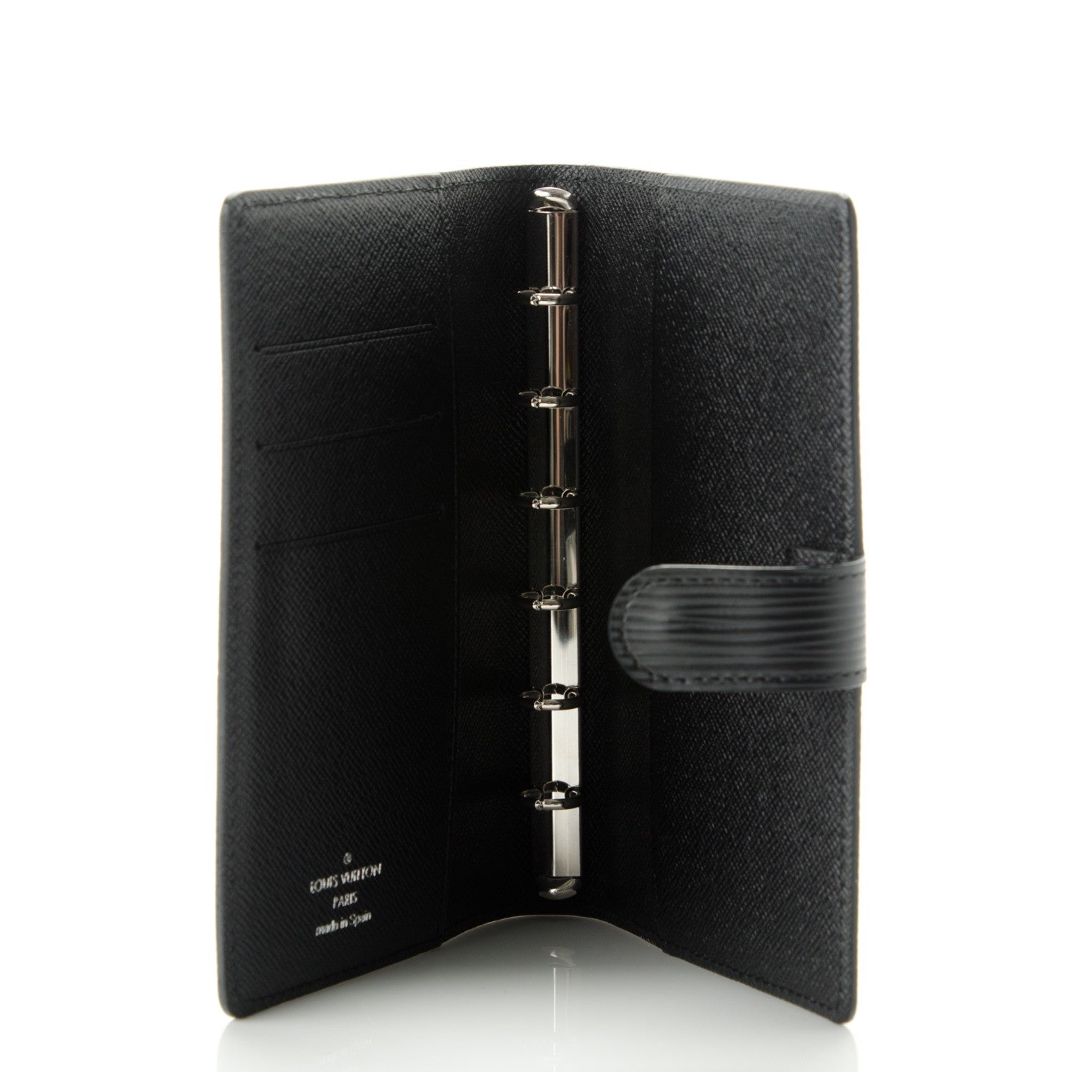 Louis Vuitton Epi Small Ring Agenda Cover Black 5 of 6