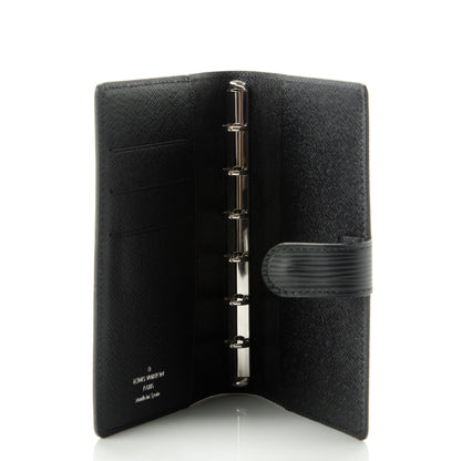 Louis Vuitton Epi Small Ring Agenda Cover Black 5 of 6