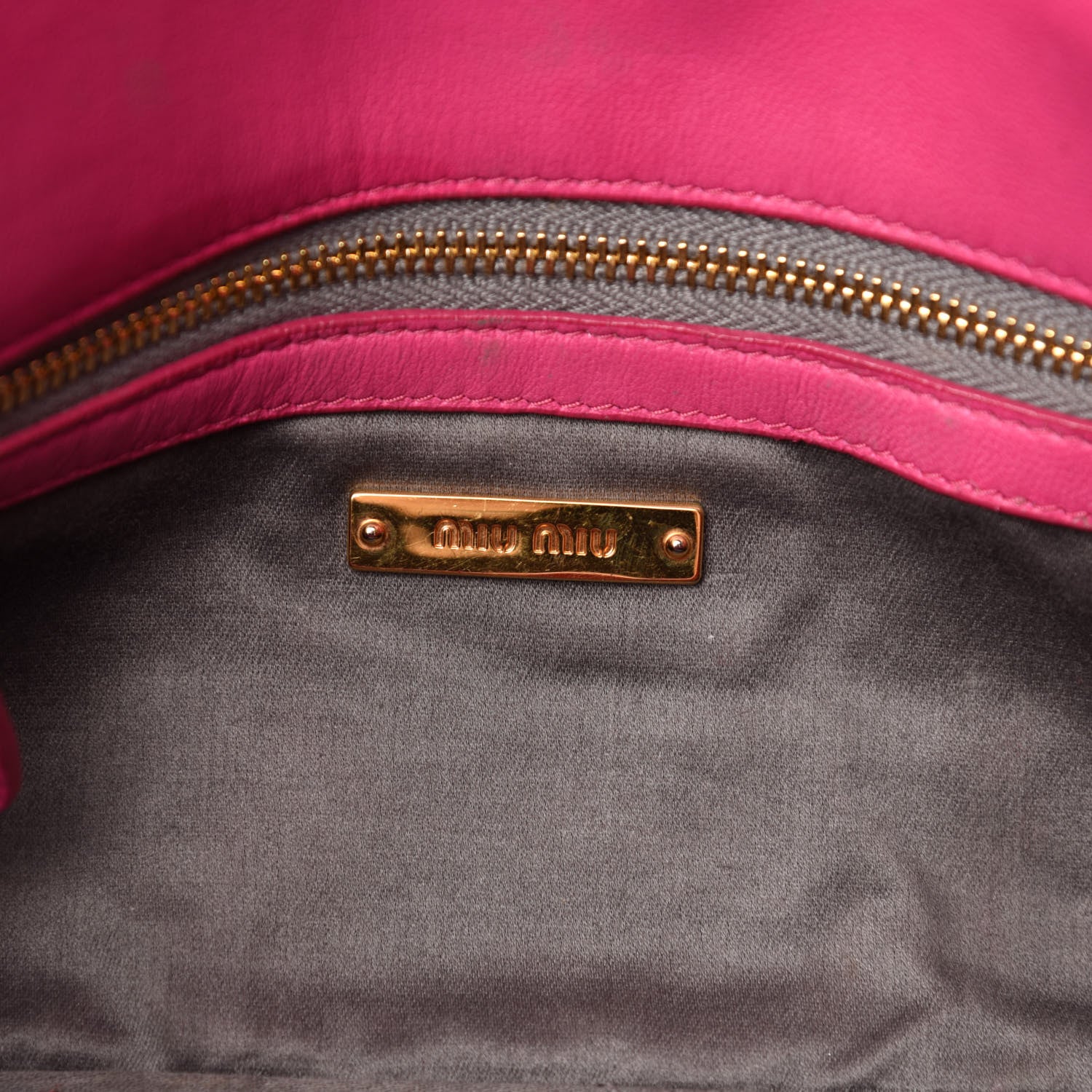 Miu Miu Nappa Matelasse Crystal Flap Clutch Fuxia 14 of 17