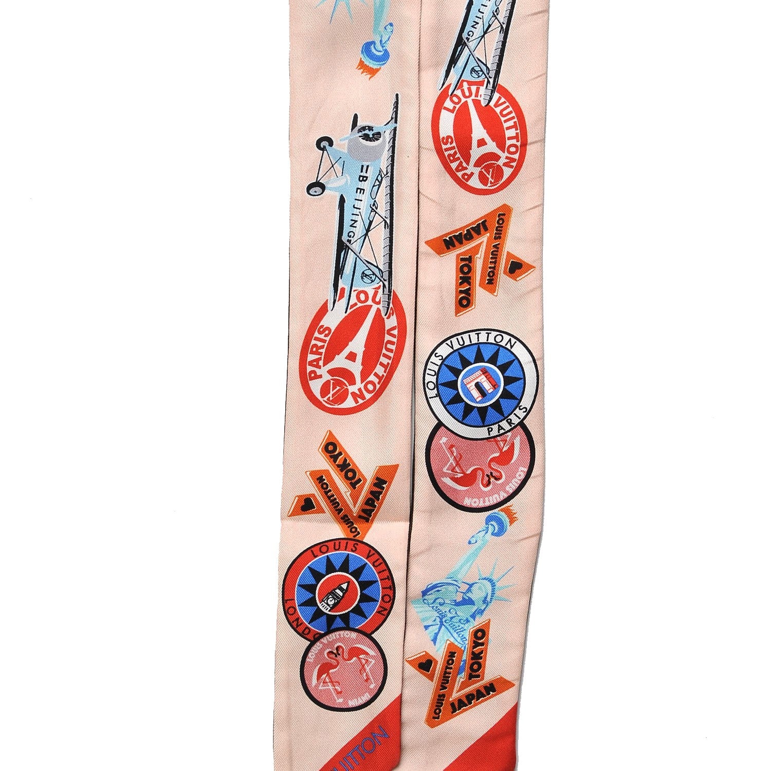 Louis Vuitton Silk Monogram World Tour Stickers BB Bandeau Nude 4 of 4