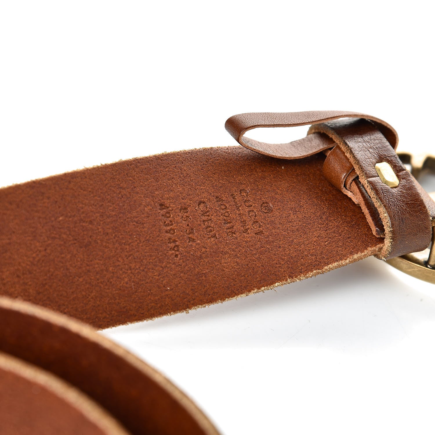 Gucci Faded Calfskin Double G 40mm Belt 85 34 Cuir 6 of 6