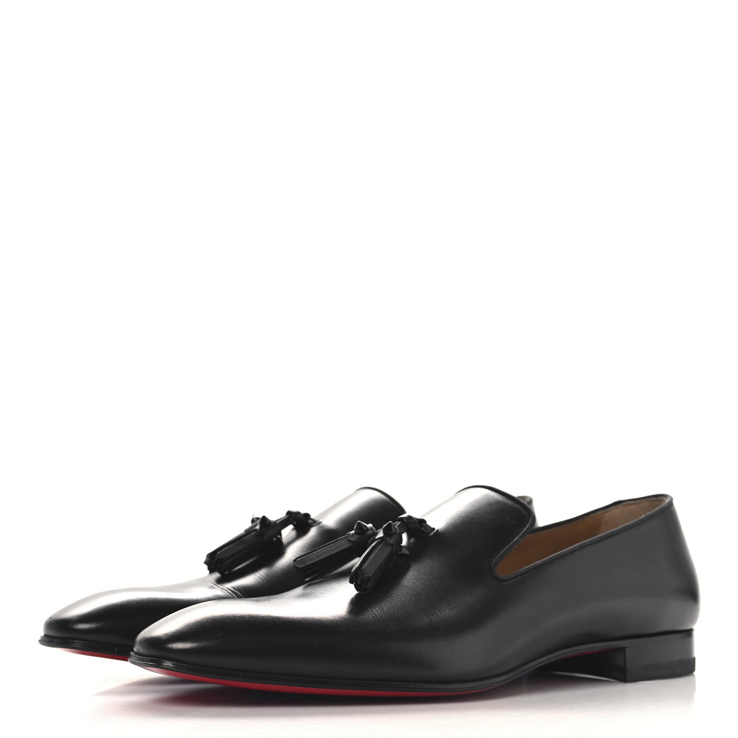 Christian Louboutin Calfskin Tassel Dandelion Mens Dandelion Flat Loafers 42 Black 4 of 9