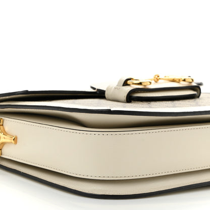 Gucci GG Supreme Monogram Horsebit 1955 Shoulder Bag Beige Mystic White 9 of 11