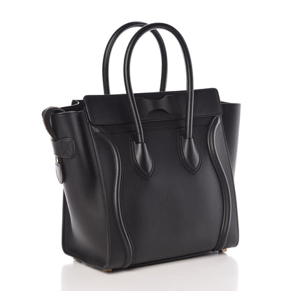 Celine Smooth Calfskin Micro Luggage Black 3 of 8