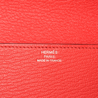 Hermes Chevre Mysore Roulis Slim Wallet Rose Texas 6 of 8