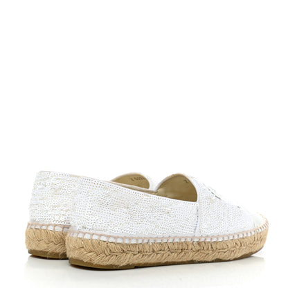Chanel Patent Sequin CC Espadrilles 35 White 4 of 10