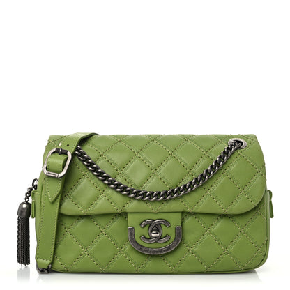 Chanel Calfskin Quilted Medium Coco Sporran Flap Green 1 of 10