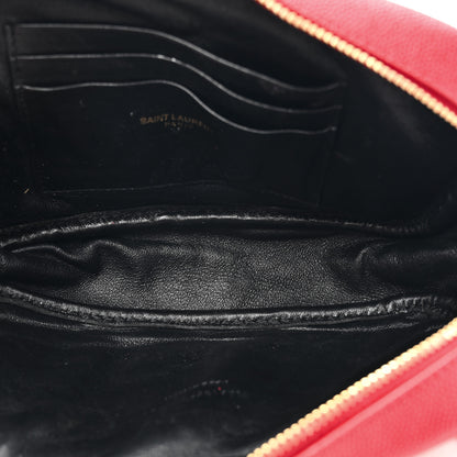 Saint Laurent Grain De Poudre Matelasse Monogram Mini Lou Camera Bag Eros Red 5 of 15