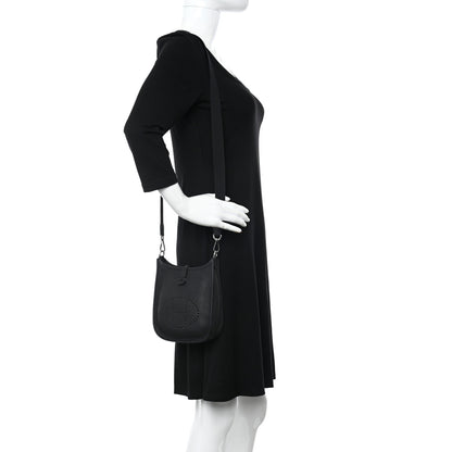 Hermes Taurillon Clemence Evelyne TPM Black 2 of 12