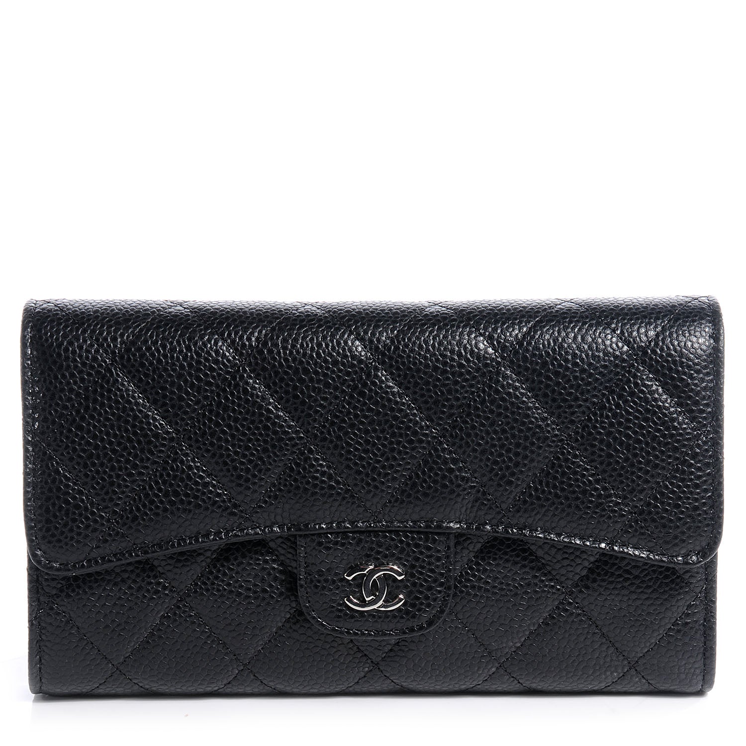 Chanel Caviar Quilted Large Flap Wallet Black 1 of 7