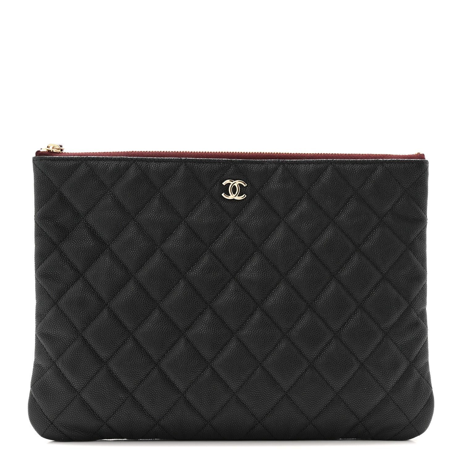 Chanel Caviar Quilted Medium Cosmetic Case Black 2 of 20