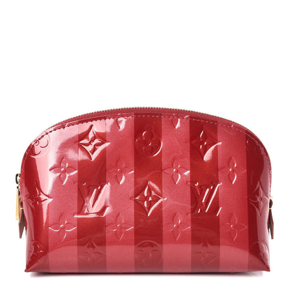 Louis Vuitton Vernis Rayures Cosmetic Pouch Pomme D'Amour 1 of 8