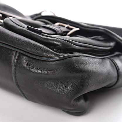 Prada Royal Calf Easy Foldover Pushlock Flap Shoulder Bag Black 11 of 11
