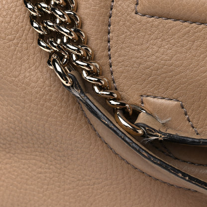 Gucci Pebbled Calfskin Large Soho Chain Shoulder Bag Nude 18 of 21