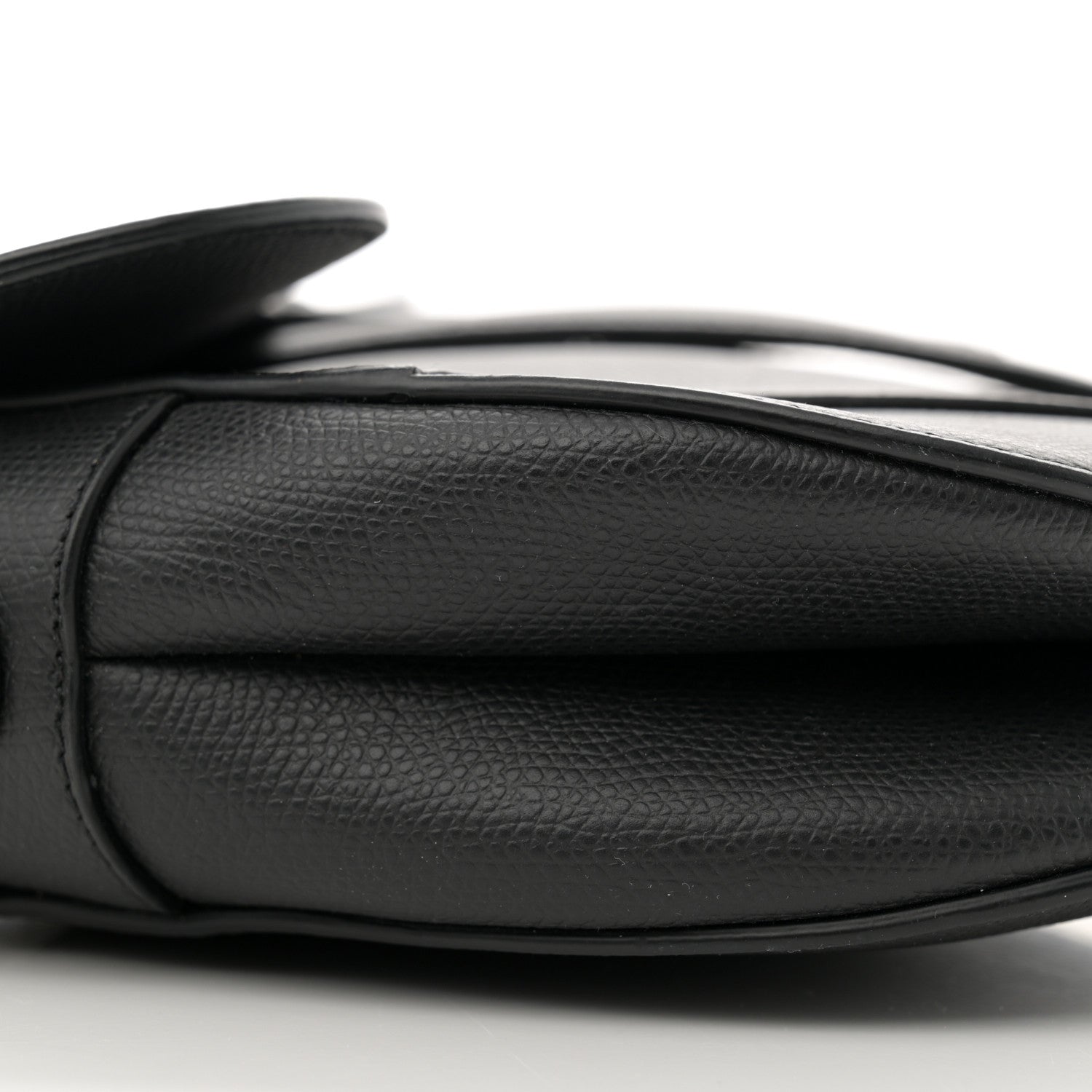 Christian Dior Grained Calfskin Saddle Bag Black 9 of 11