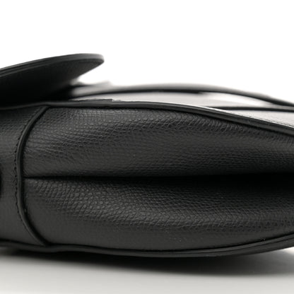Christian Dior Grained Calfskin Saddle Bag Black 9 of 11