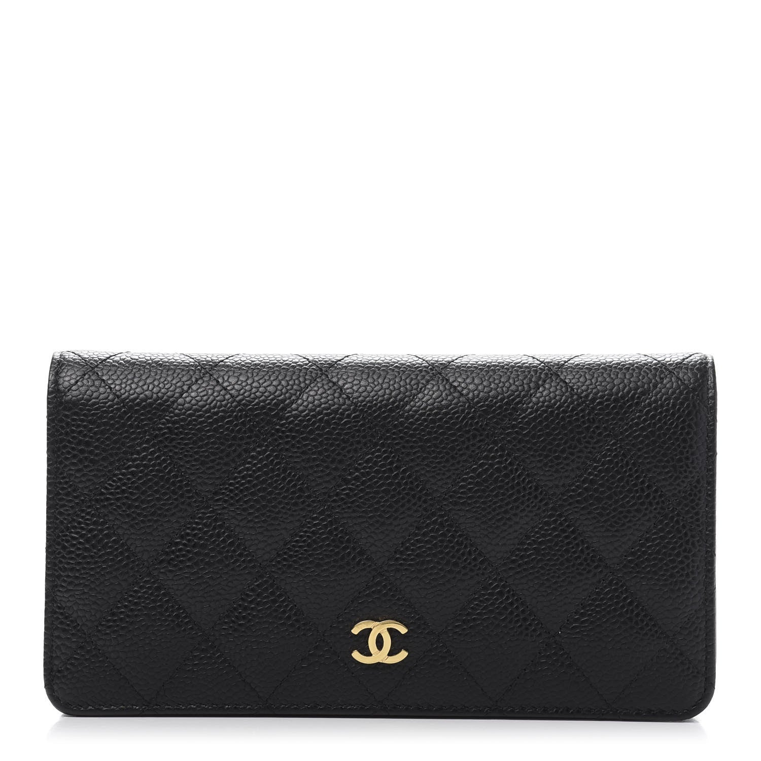 Chanel Caviar Quilted Yen Wallet Black 1 of 12