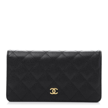 Chanel Caviar Quilted Yen Wallet Black 1 of 12